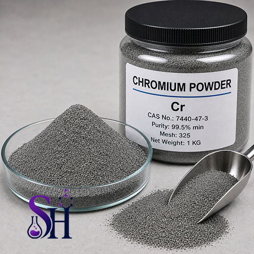 پودر کروم Chromium Powder Cr پودر فلزی صنعتی با خلوص و دانه‌بندی مختلف برای متالورژی و تولید آلیاژهای ویژه