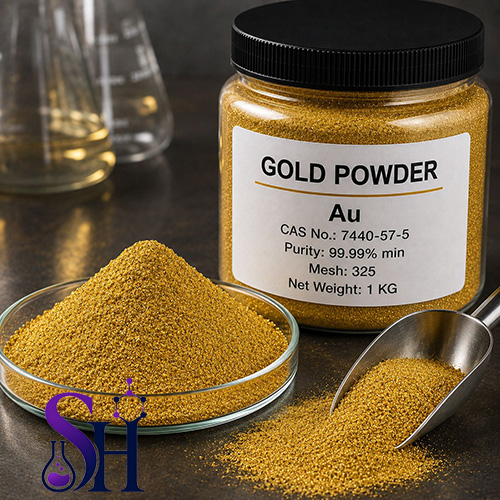 پودر طلا Gold Powder Au پودر فلزی طلا با خلوص و اندازه ذرات مختلف برای کاربردهای صنعتی و آزمایشگاهی