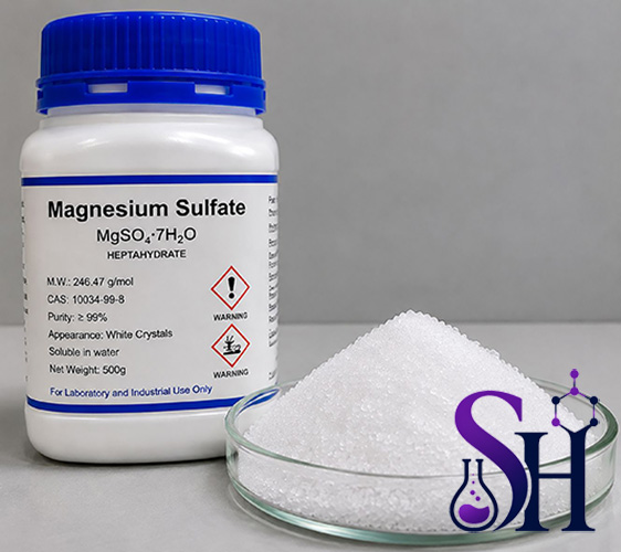 سولفات منیزیم Magnesium Sulfate پودری و کریستالی سفید