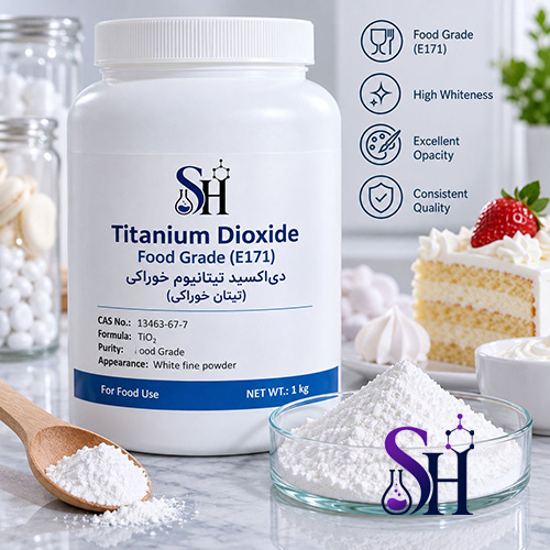 دی اکسید تیتانیوم خوراکی تیتان Food Grade Titanium Dioxide TiO2 E171