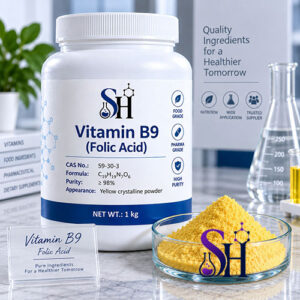ویتامین B9 اسید فولیک Vitamin B9 Folic Acid پودر زرد گرید خوراکی و مکمل