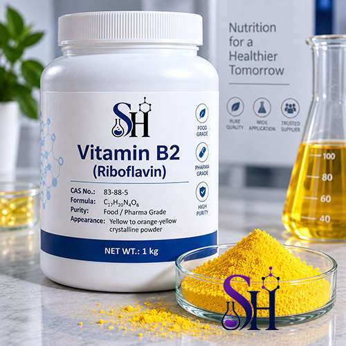 ویتامین B2 ریبوفلاوین Vitamin B2 Riboflavin E101 پودر زرد گرید خوراکی